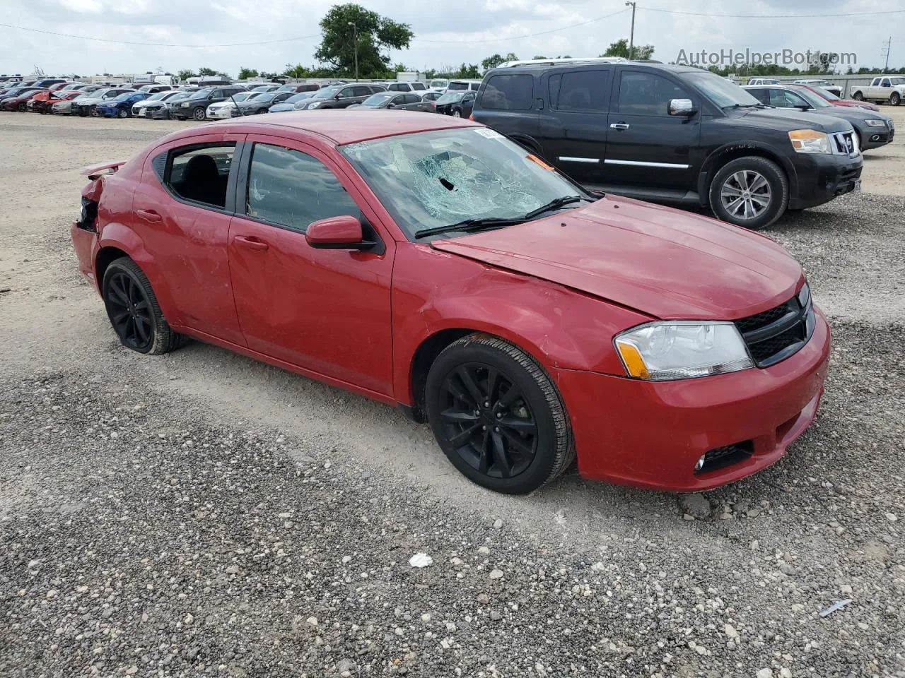 2014 Dodge Avenger Sxt Red vin: 1C3CDZCG1EN165732