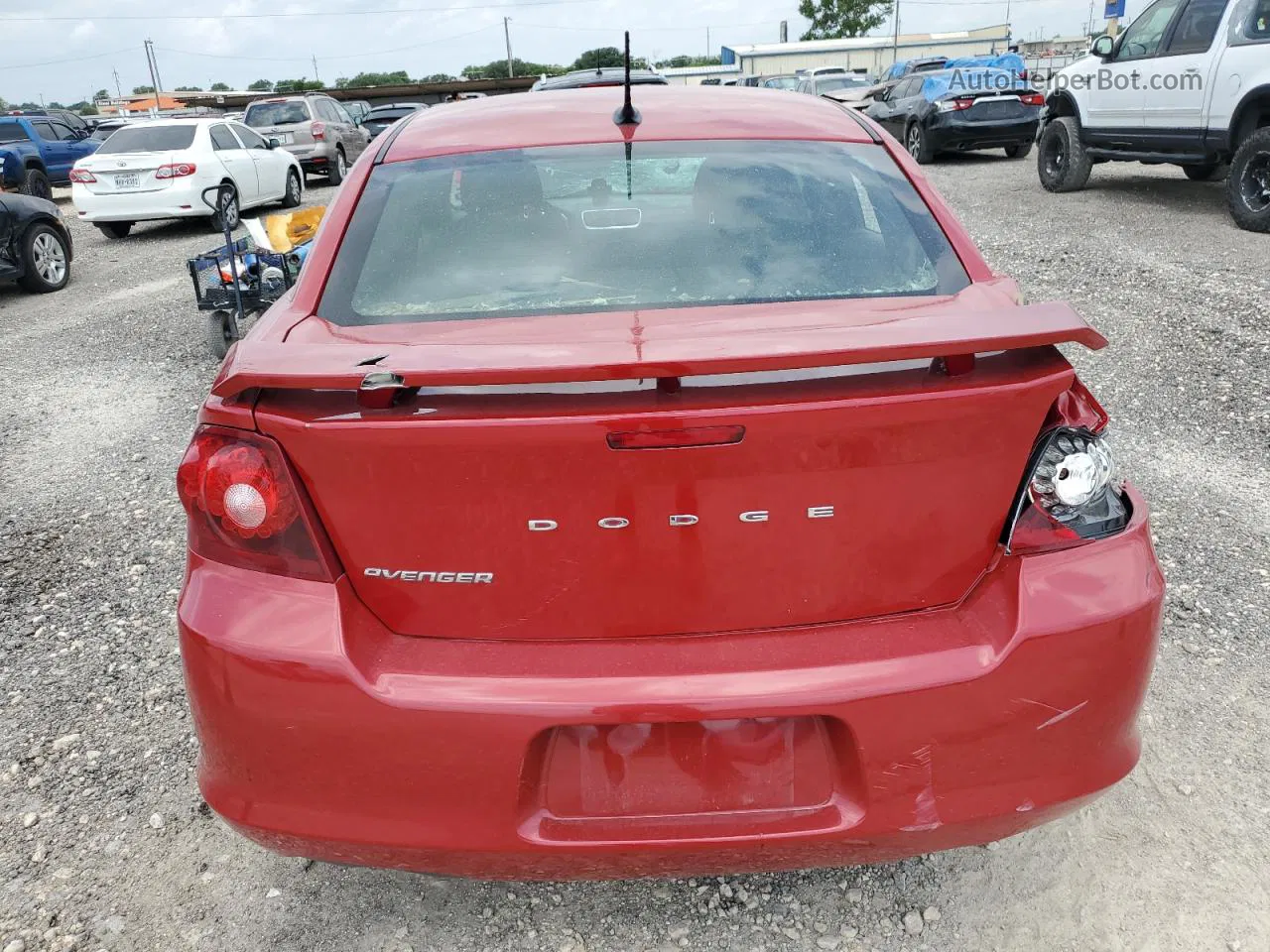 2014 Dodge Avenger Sxt Red vin: 1C3CDZCG1EN165732