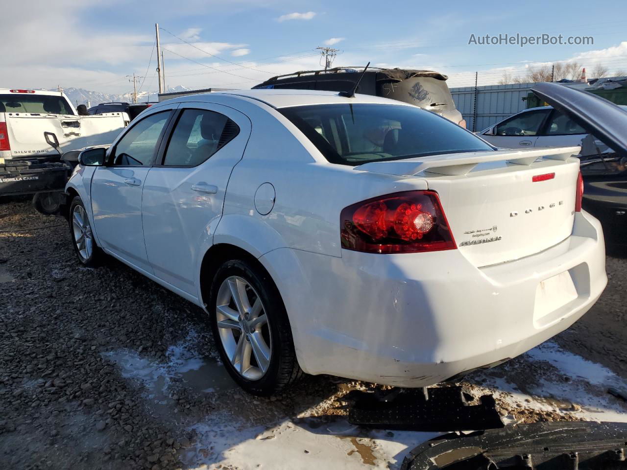 2014 Dodge Avenger Sxt White vin: 1C3CDZCG5EN187992