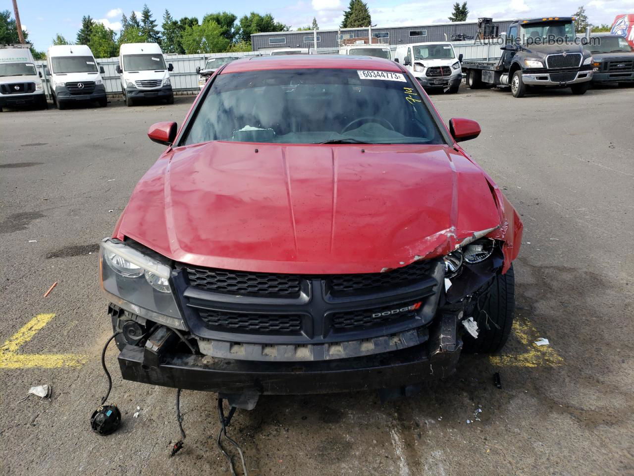 2014 Dodge Avenger Sxt Red vin: 1C3CDZCG7EN154105