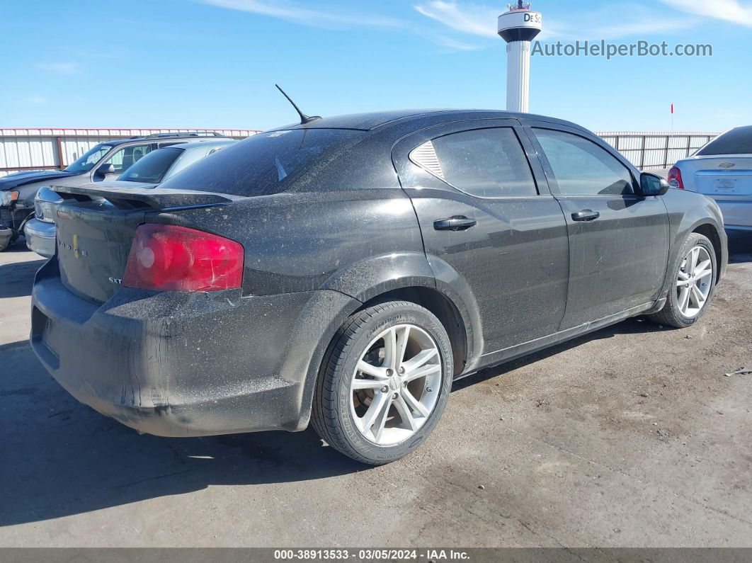 2014 Dodge Avenger Sxt Black vin: 1C3CDZCG7EN217347