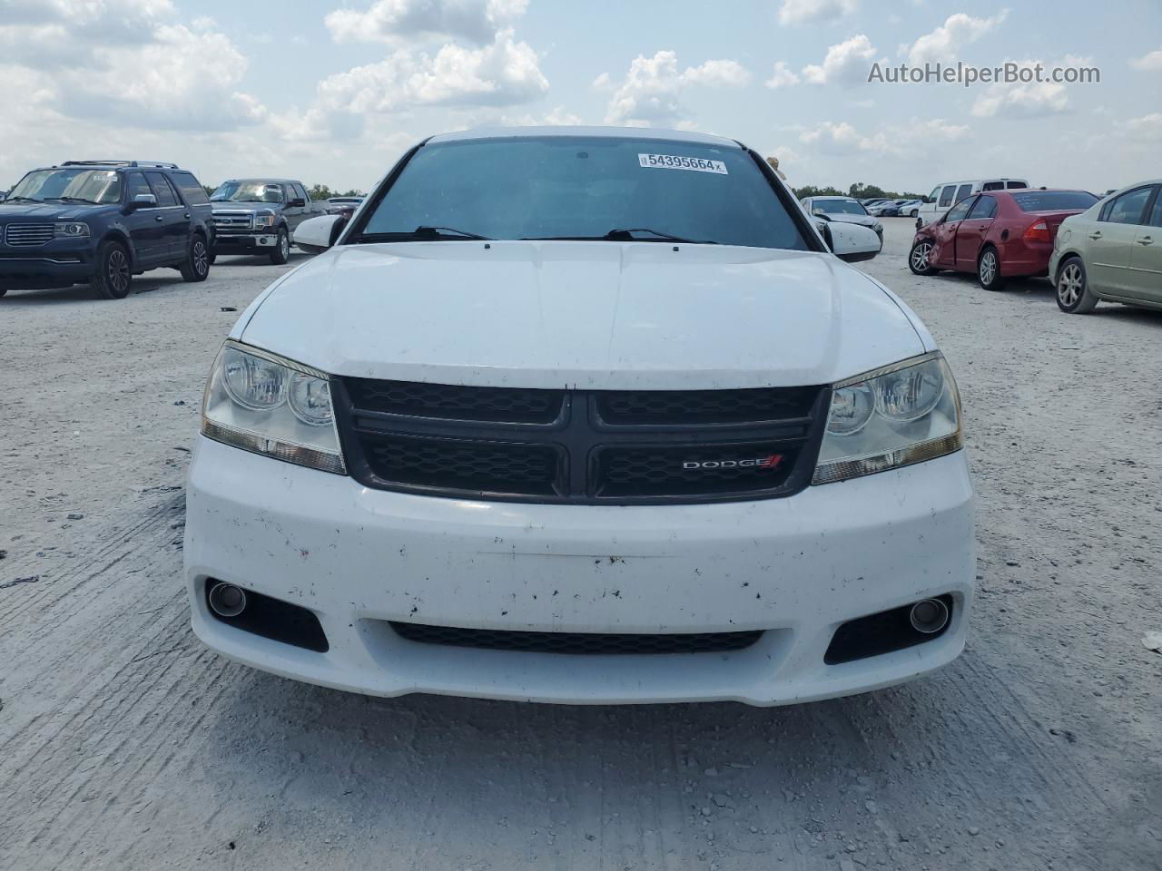 2014 Dodge Avenger Sxt White vin: 1C3CDZCGXEN187552