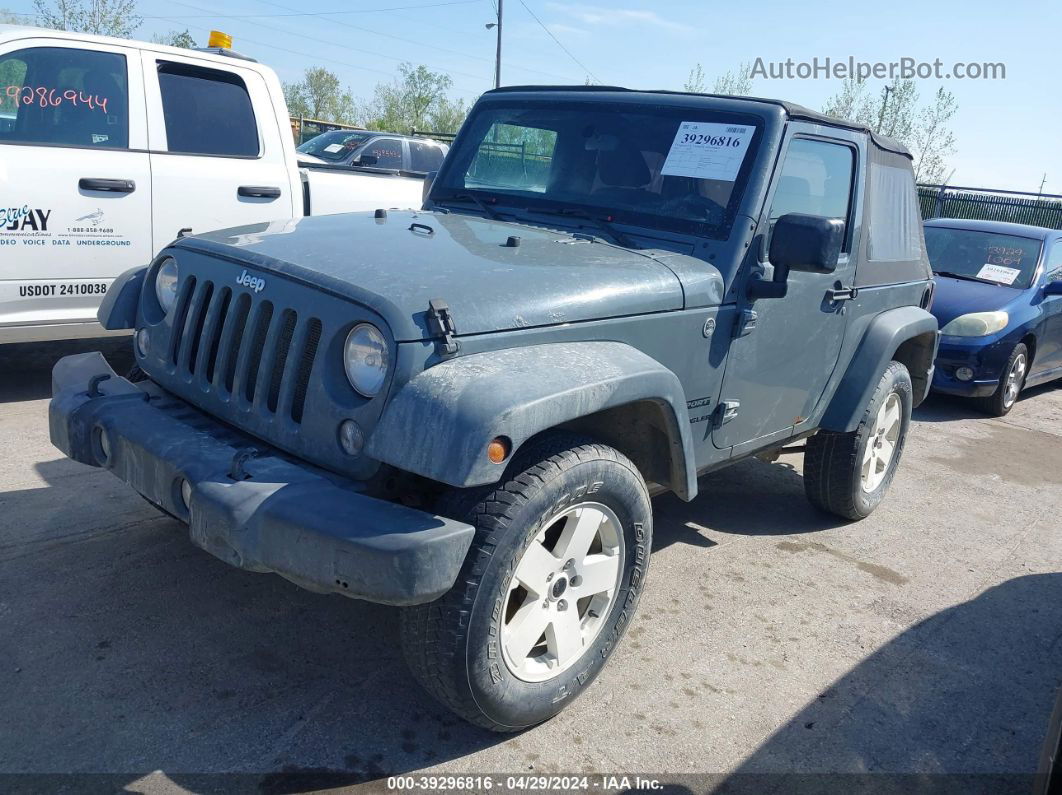 2014 Jeep Wrangler Sport Gray vin: 1C4AJWAG0EL134643