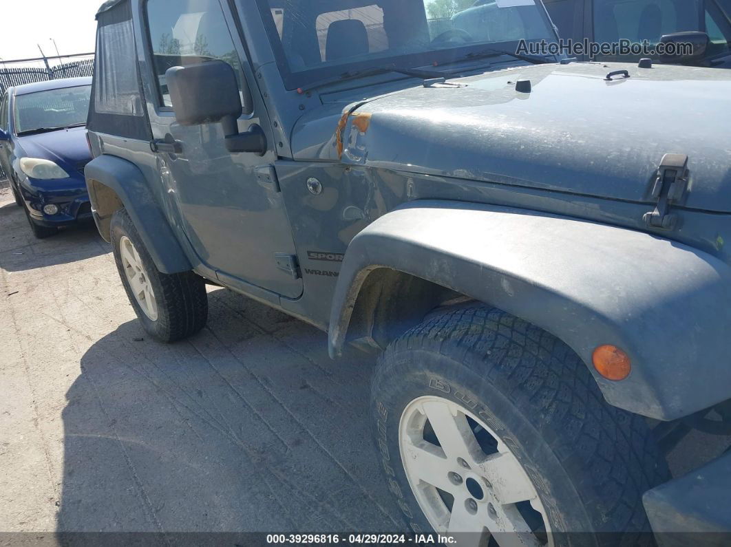 2014 Jeep Wrangler Sport Gray vin: 1C4AJWAG0EL134643