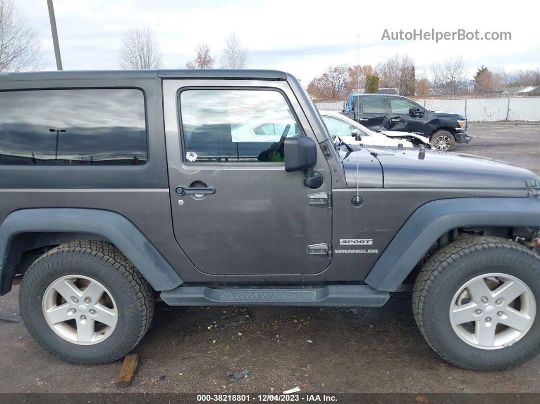 2014 Jeep Wrangler Sport Gray vin: 1C4AJWAG0EL256435