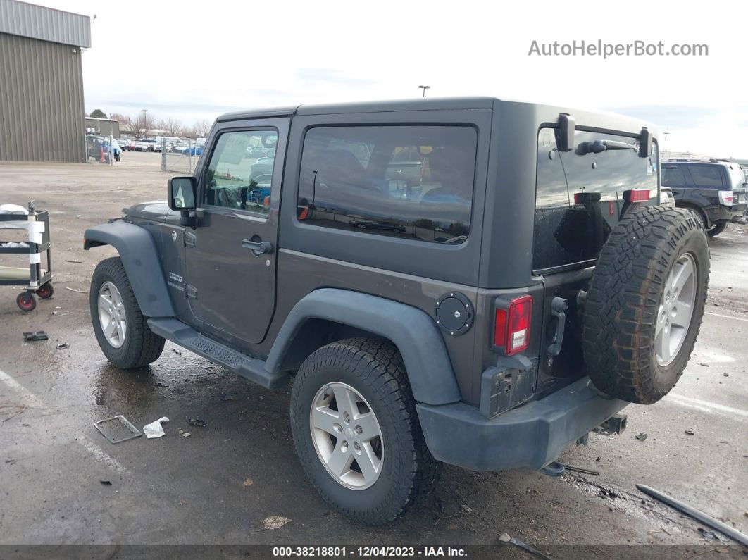 2014 Jeep Wrangler Sport Gray vin: 1C4AJWAG0EL256435