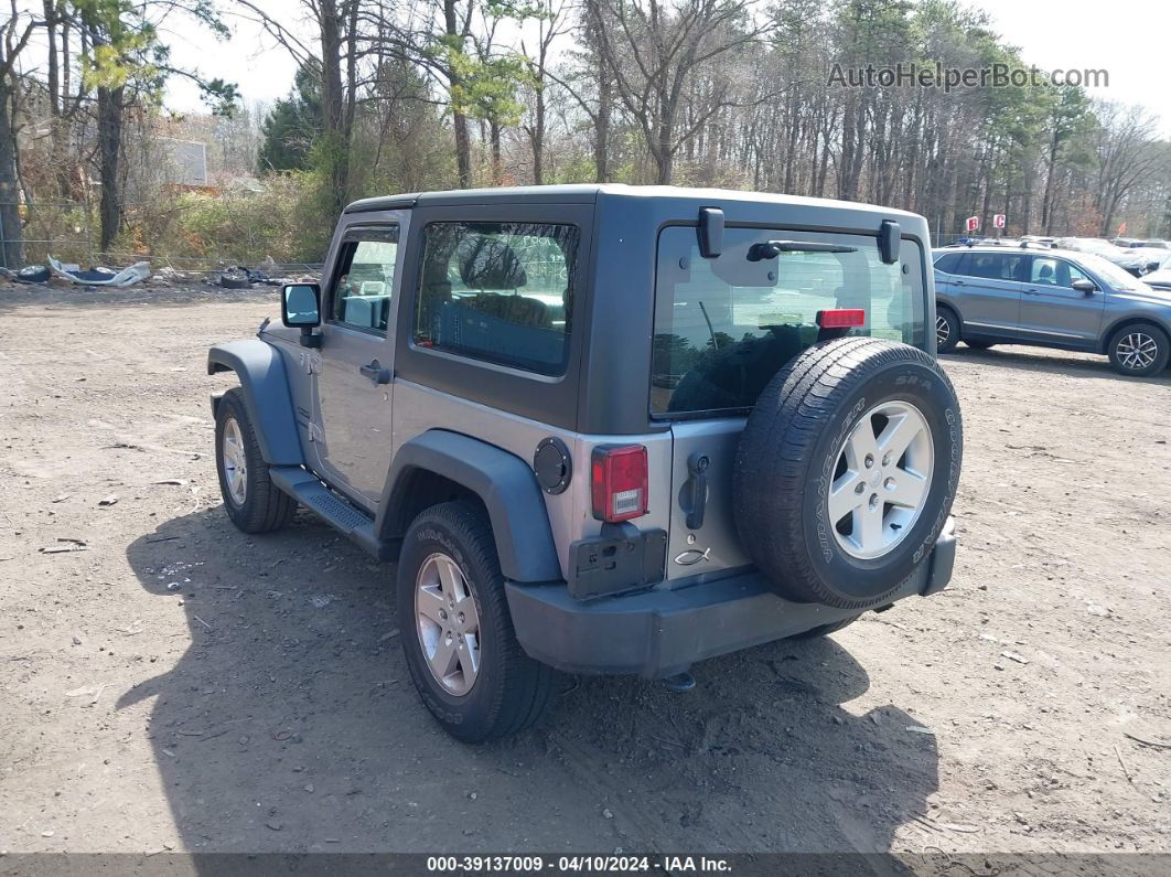 2014 Jeep Wrangler Sport Silver vin: 1C4AJWAG1EL110173