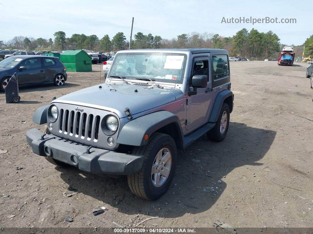 2014 Jeep Wrangler Sport Silver vin: 1C4AJWAG1EL110173