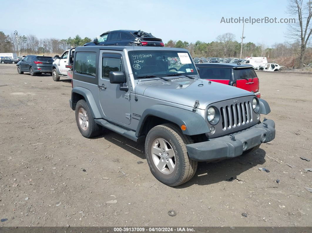 2014 Jeep Wrangler Sport Silver vin: 1C4AJWAG1EL110173