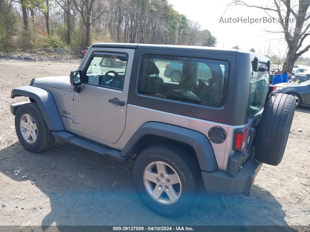 2014 Jeep Wrangler Sport Silver vin: 1C4AJWAG1EL110173