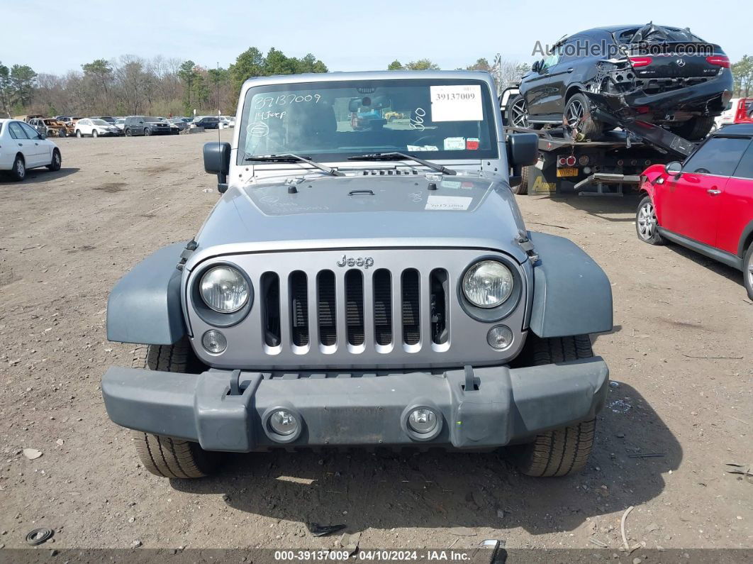 2014 Jeep Wrangler Sport Silver vin: 1C4AJWAG1EL110173