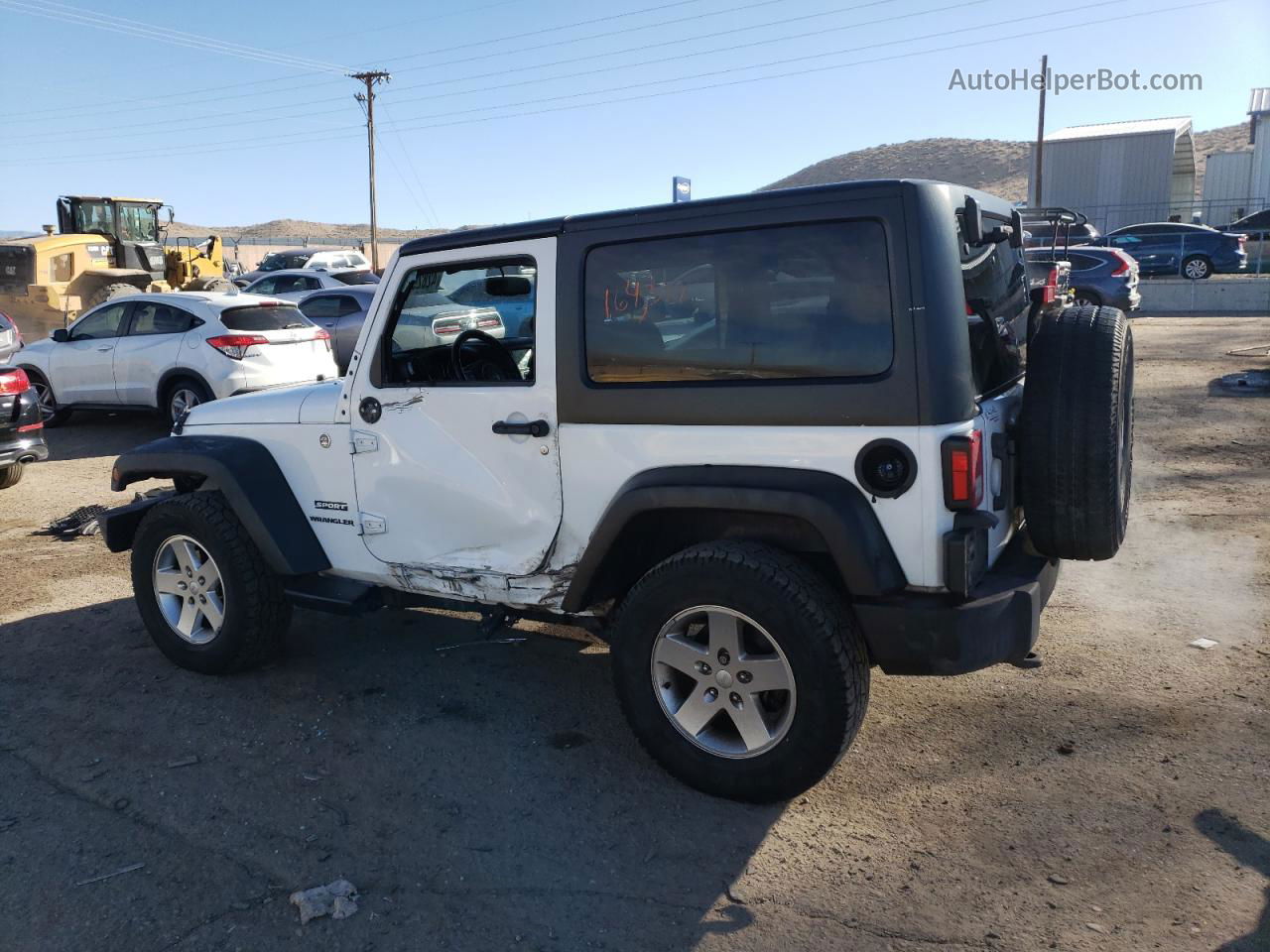 2014 Jeep Wrangler Sport White vin: 1C4AJWAG1EL160216