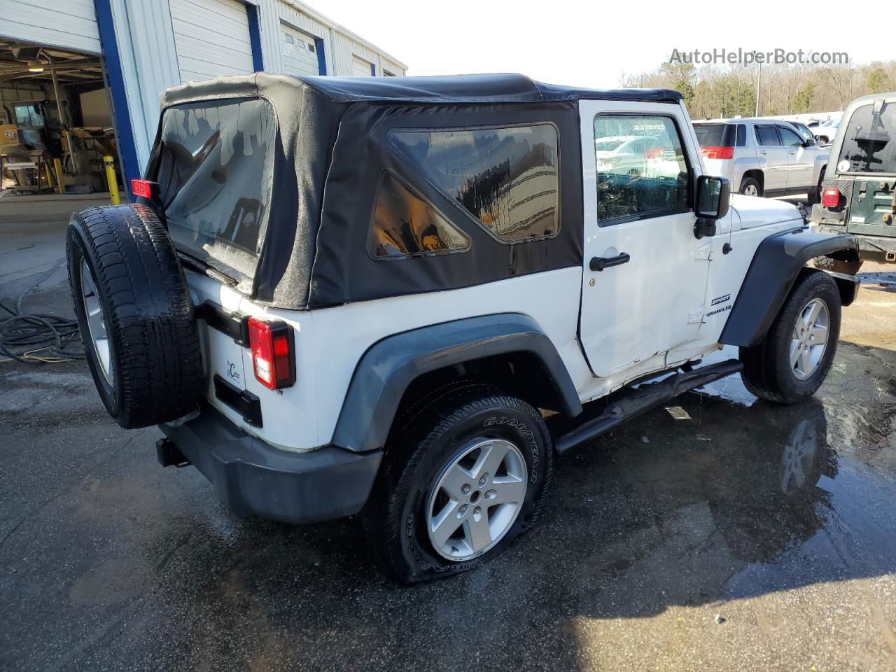 2014 Jeep Wrangler Sport White vin: 1C4AJWAG1EL252734