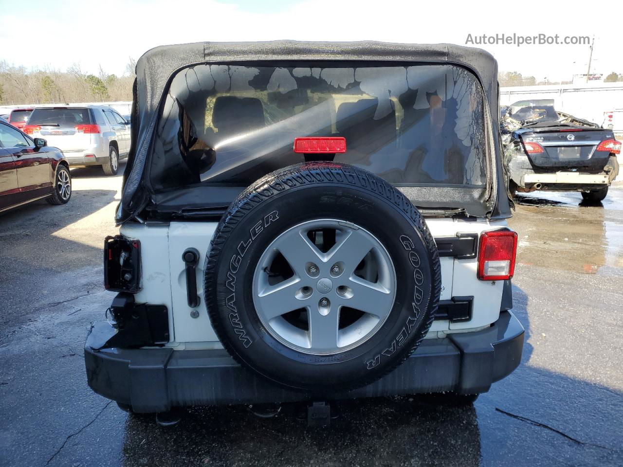 2014 Jeep Wrangler Sport White vin: 1C4AJWAG1EL252734