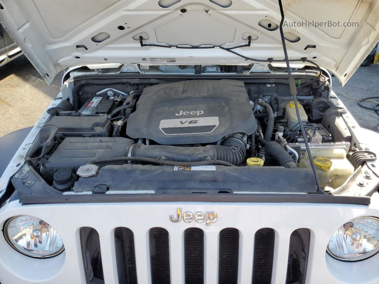 2014 Jeep Wrangler Sport White vin: 1C4AJWAG1EL252734