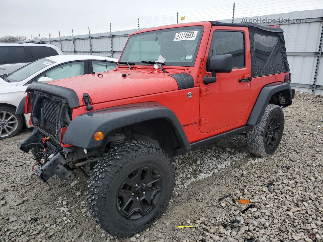 2017 Jeep Wrangler Sport Red vin: 1C4AJWAG1HL507239