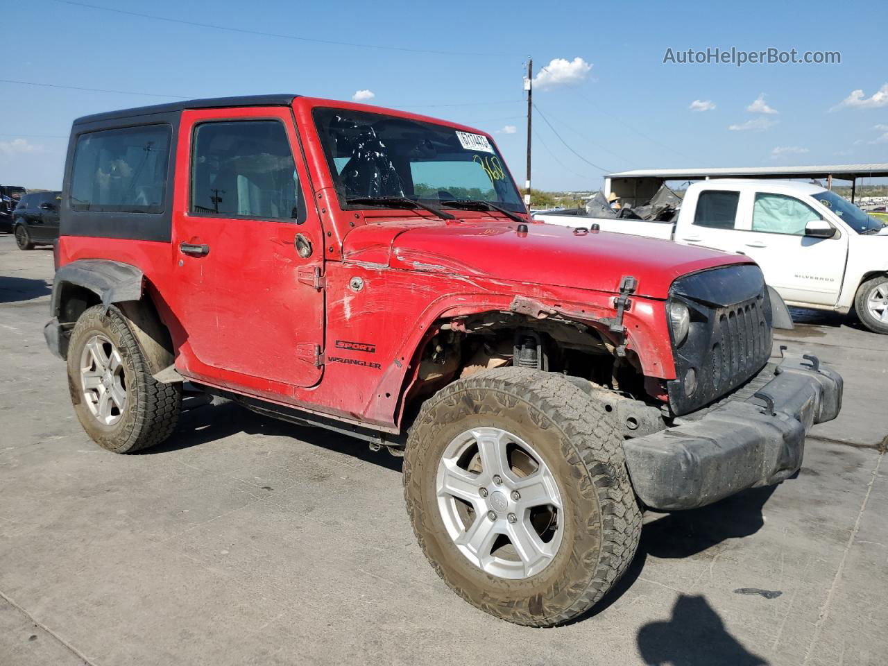 2017 Jeep Wrangler Sport Red vin: 1C4AJWAG1HL609768