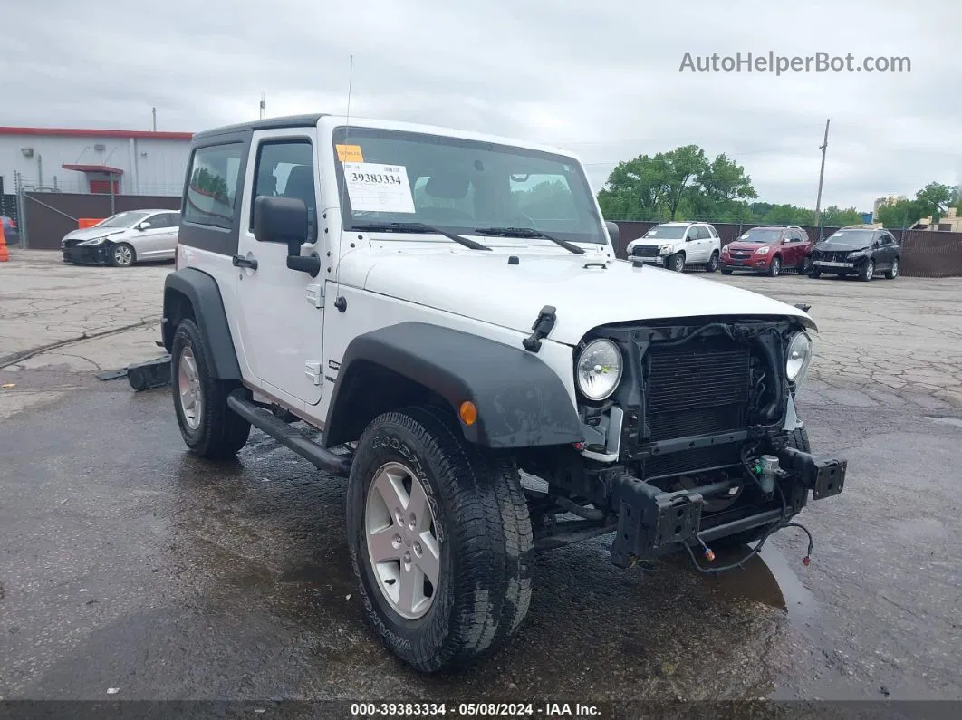 2017 Jeep Wrangler Sport 4x4 White vin: 1C4AJWAG1HL732440