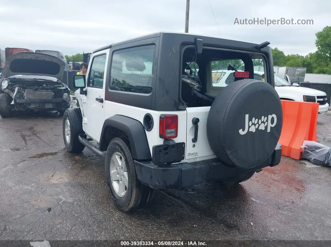 2017 Jeep Wrangler Sport 4x4 White vin: 1C4AJWAG1HL732440