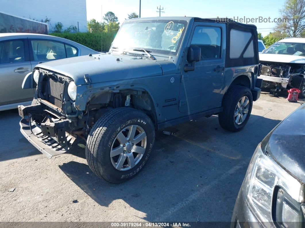 2014 Jeep Wrangler Sport Gray vin: 1C4AJWAG2EL116905