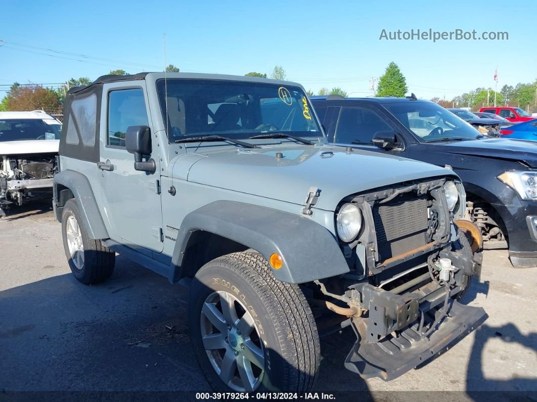 2014 Jeep Wrangler Sport Gray vin: 1C4AJWAG2EL116905