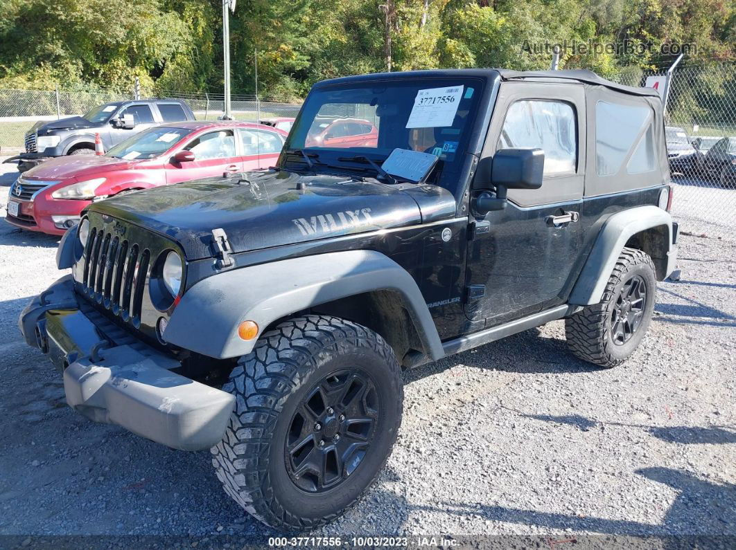 2014 Jeep Wrangler Willys Wheeler Black vin: 1C4AJWAG2EL214154