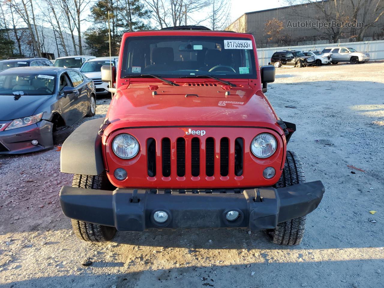 2014 Jeep Wrangler Sport Red vin: 1C4AJWAG2EL251477