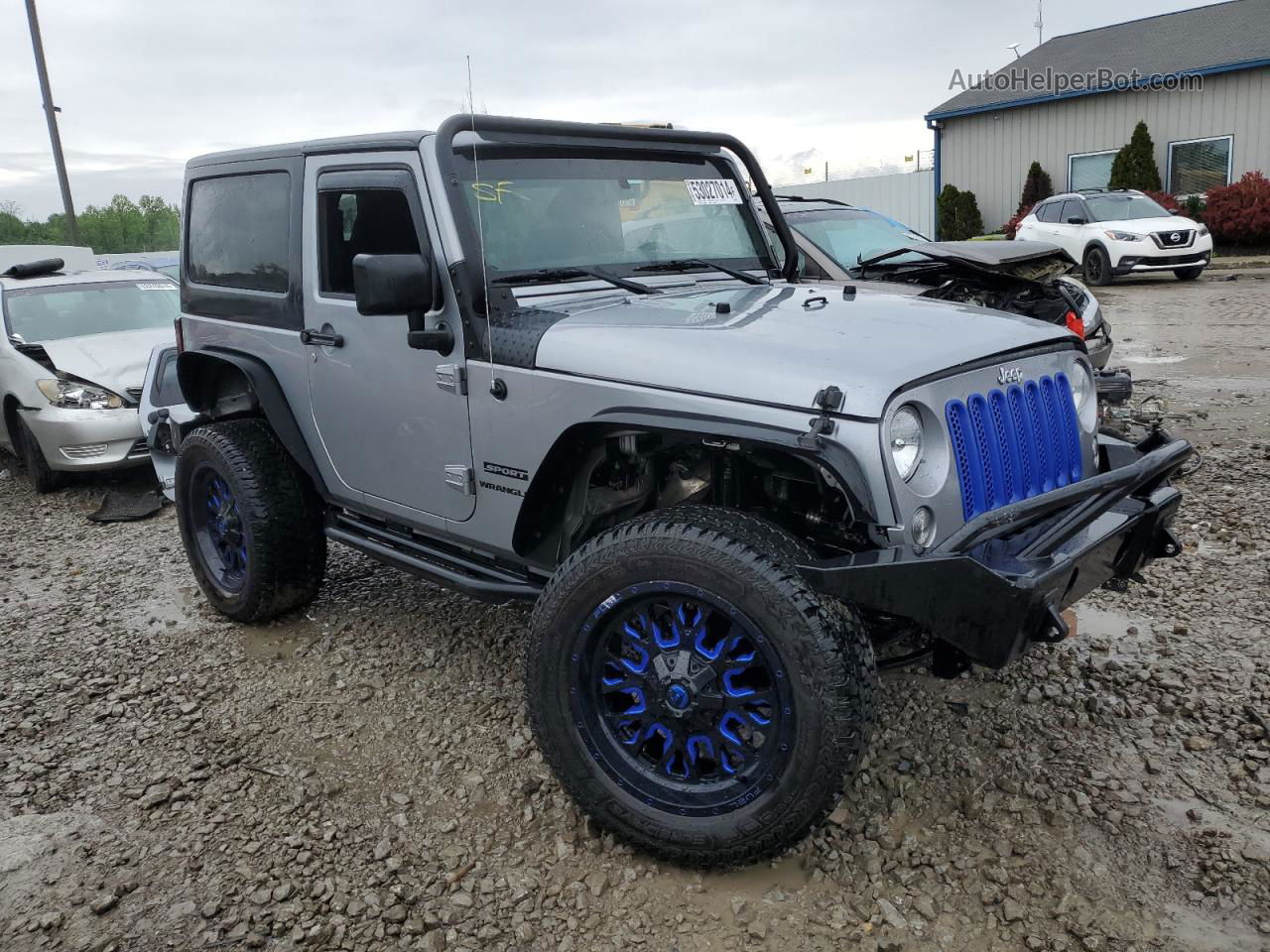 2014 Jeep Wrangler Sport Silver vin: 1C4AJWAG2EL315114