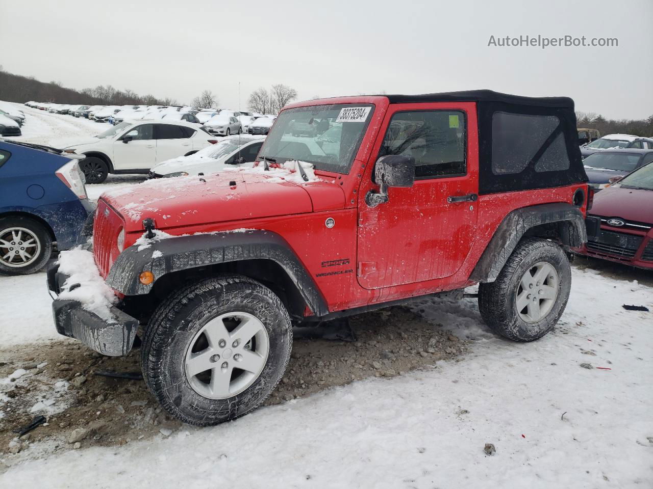 2017 Jeep Wrangler Sport Красный vin: 1C4AJWAG2HL749392