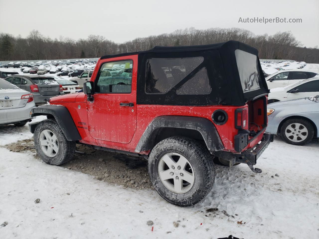 2017 Jeep Wrangler Sport Красный vin: 1C4AJWAG2HL749392