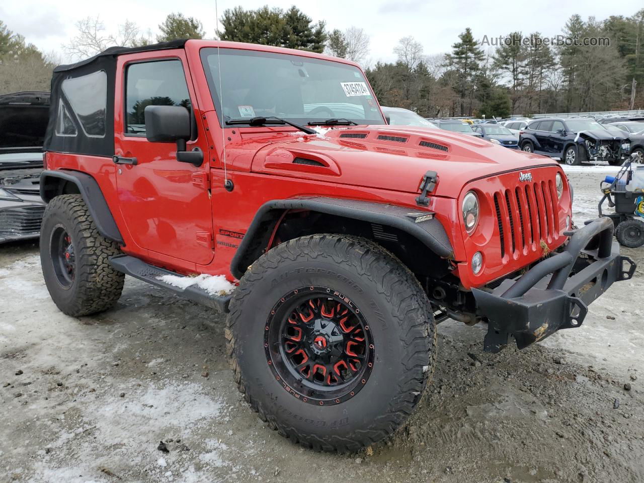 2014 Jeep Wrangler Sport Red vin: 1C4AJWAG3EL162422