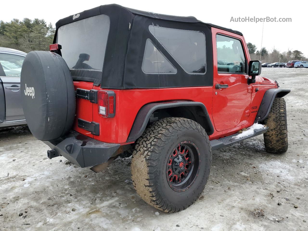 2014 Jeep Wrangler Sport Red vin: 1C4AJWAG3EL162422