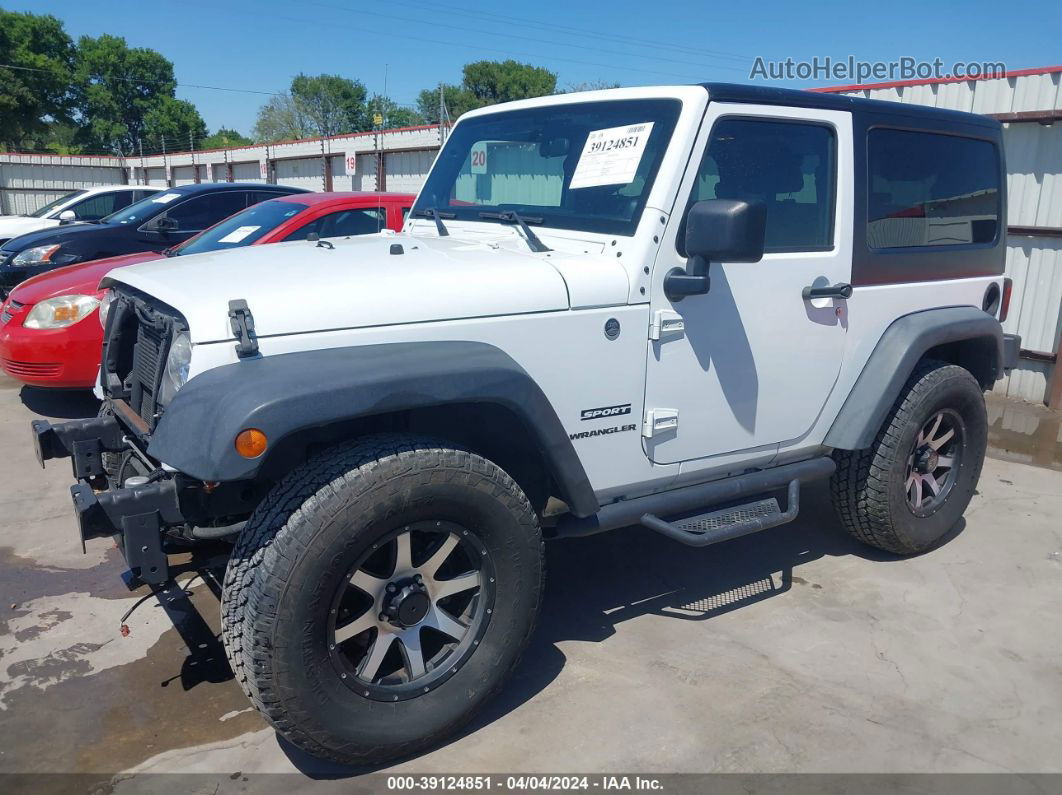 2014 Jeep Wrangler Sport White vin: 1C4AJWAG3EL201798