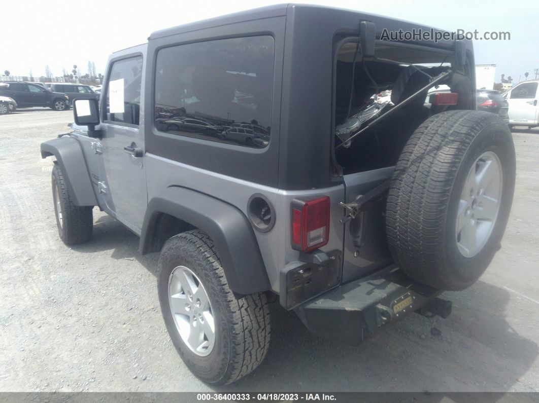 2014 Jeep Wrangler Sport Gray vin: 1C4AJWAG3EL321438