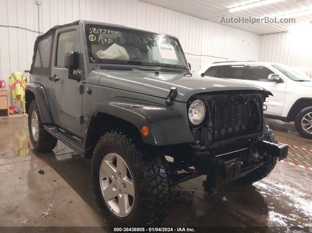 2014 Jeep Wrangler Sport Blue vin: 1C4AJWAG4EL158038