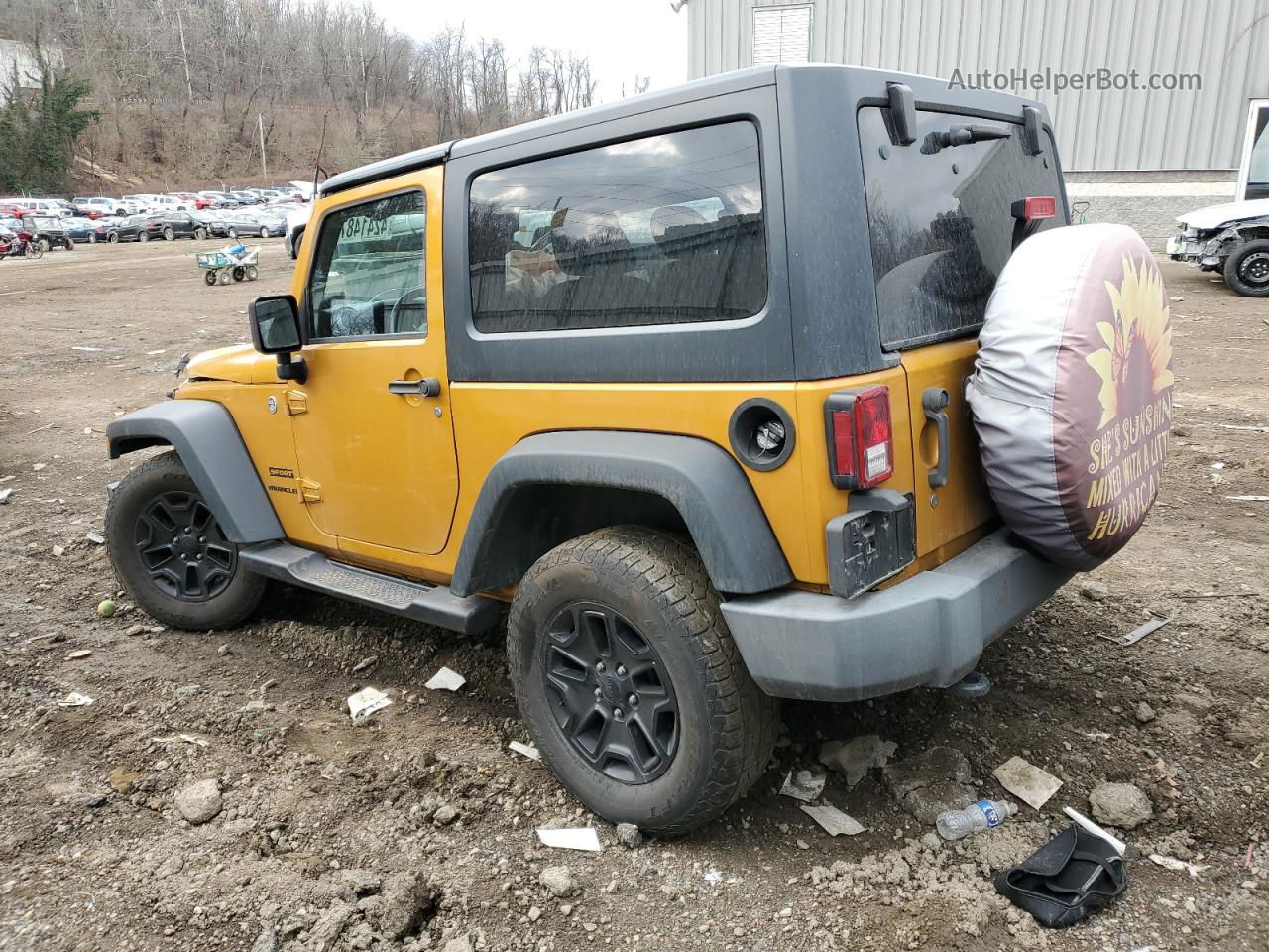 2014 Jeep Wrangler Sport Orange vin: 1C4AJWAG4EL243168