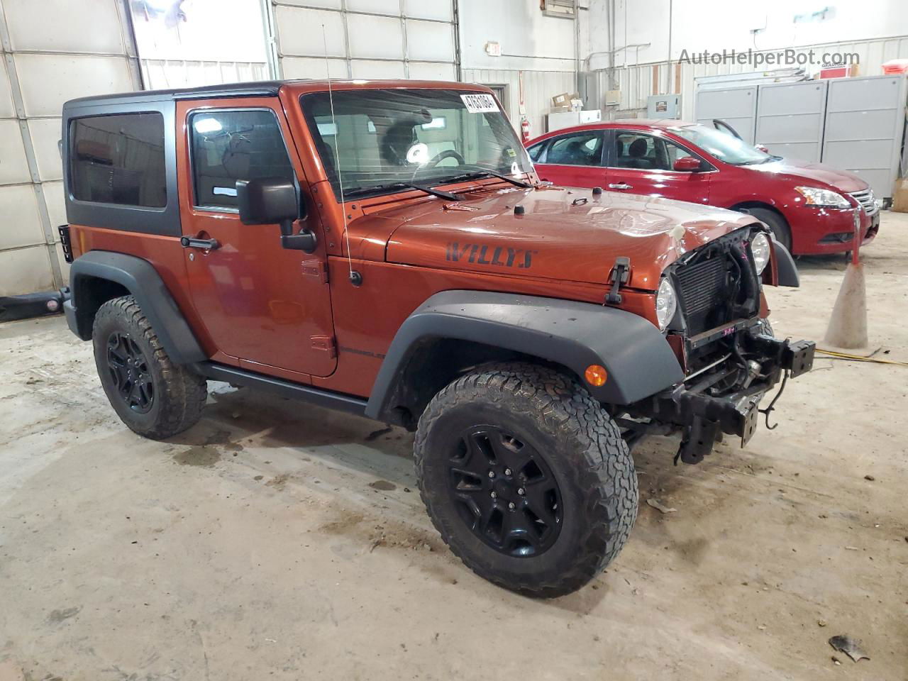 2014 Jeep Wrangler Sport Orange vin: 1C4AJWAG4EL290734