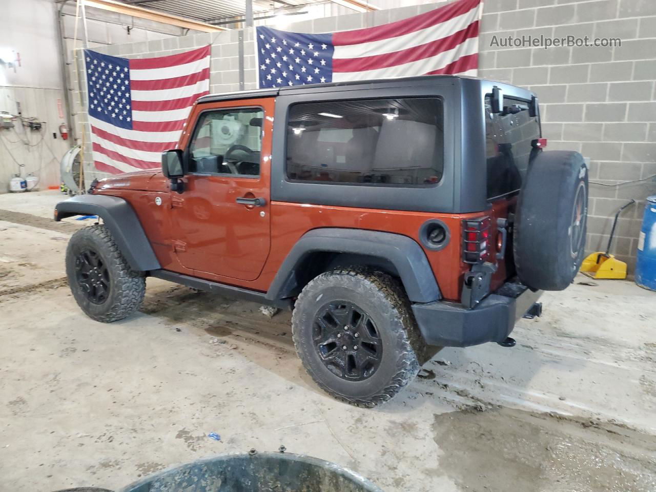 2014 Jeep Wrangler Sport Orange vin: 1C4AJWAG4EL290734