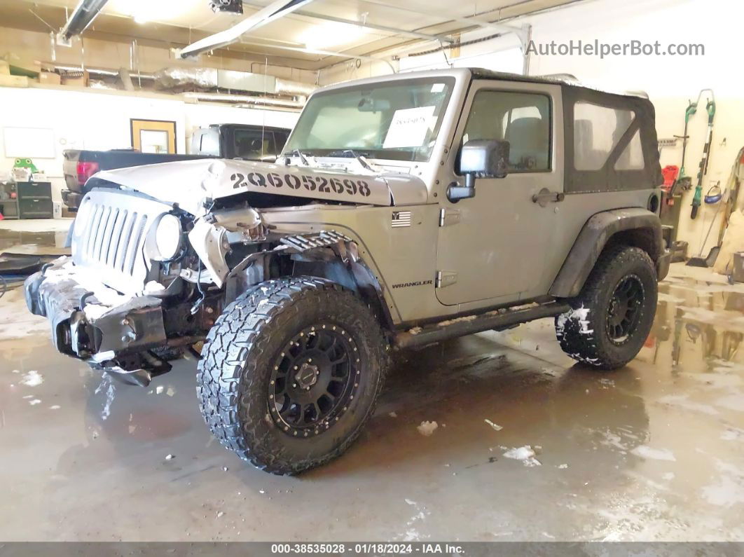 2014 Jeep Wrangler Sport Silver vin: 1C4AJWAG4EL315339