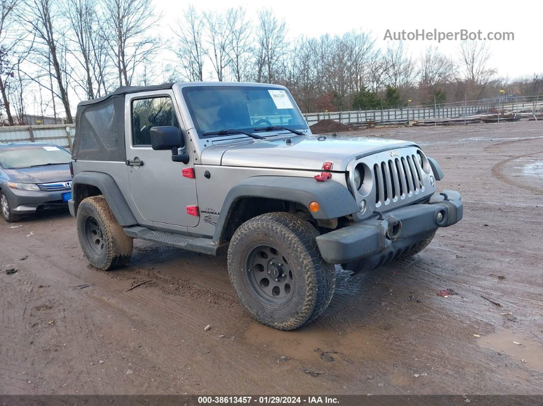 2014 Jeep Wrangler Sport Серебряный vin: 1C4AJWAG4EL321156