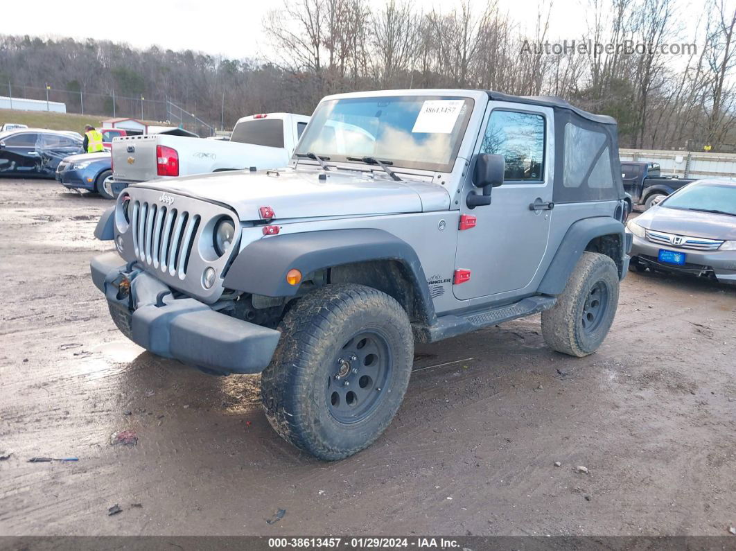 2014 Jeep Wrangler Sport Серебряный vin: 1C4AJWAG4EL321156