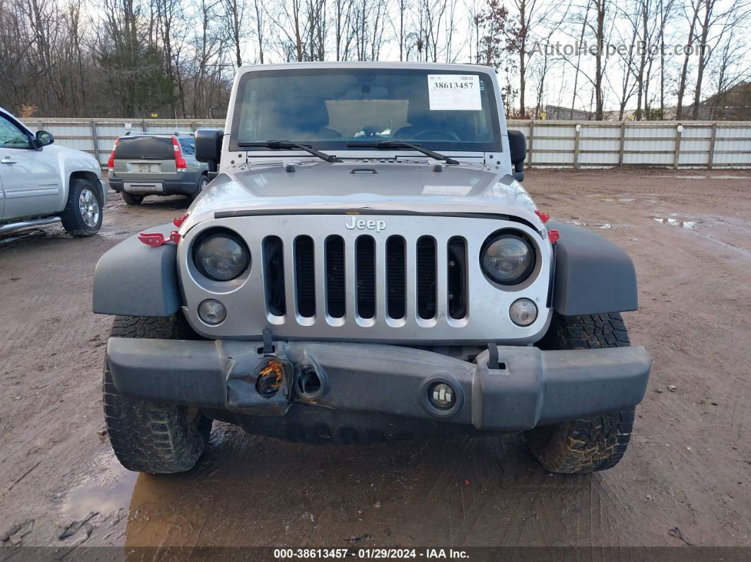 2014 Jeep Wrangler Sport Silver vin: 1C4AJWAG4EL321156