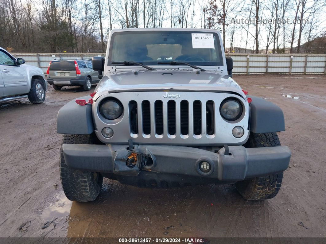 2014 Jeep Wrangler Sport Silver vin: 1C4AJWAG4EL321156