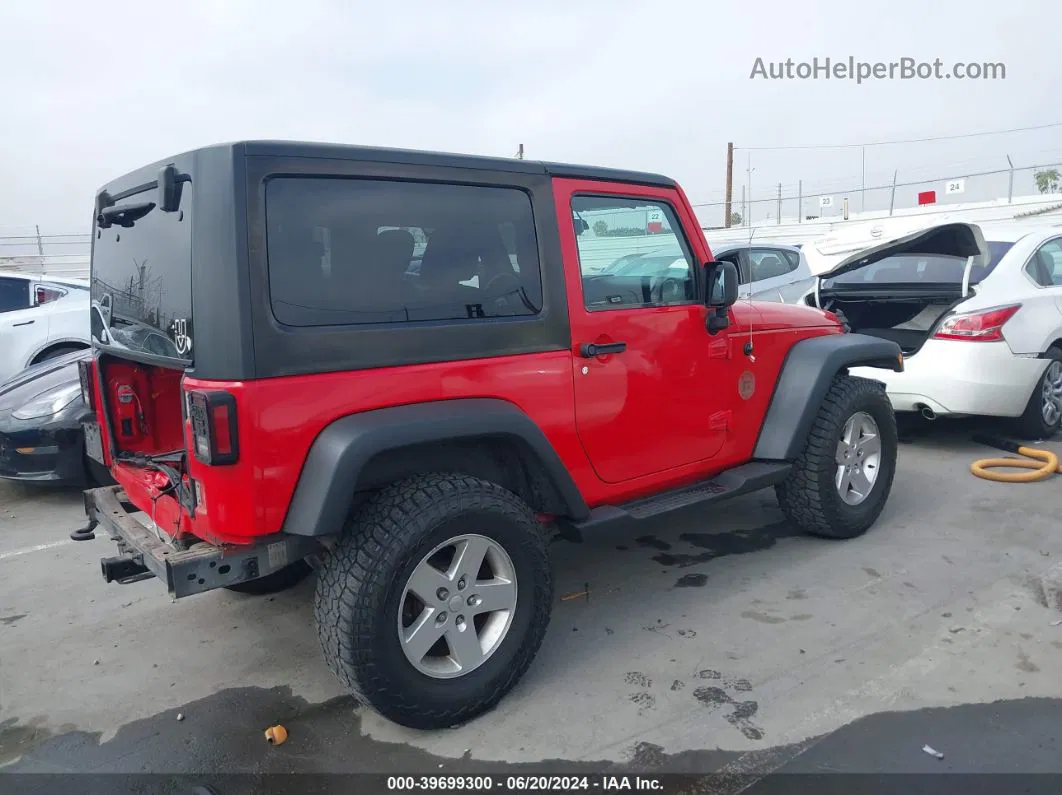 2014 Jeep Wrangler Sport Red vin: 1C4AJWAG5EL120642