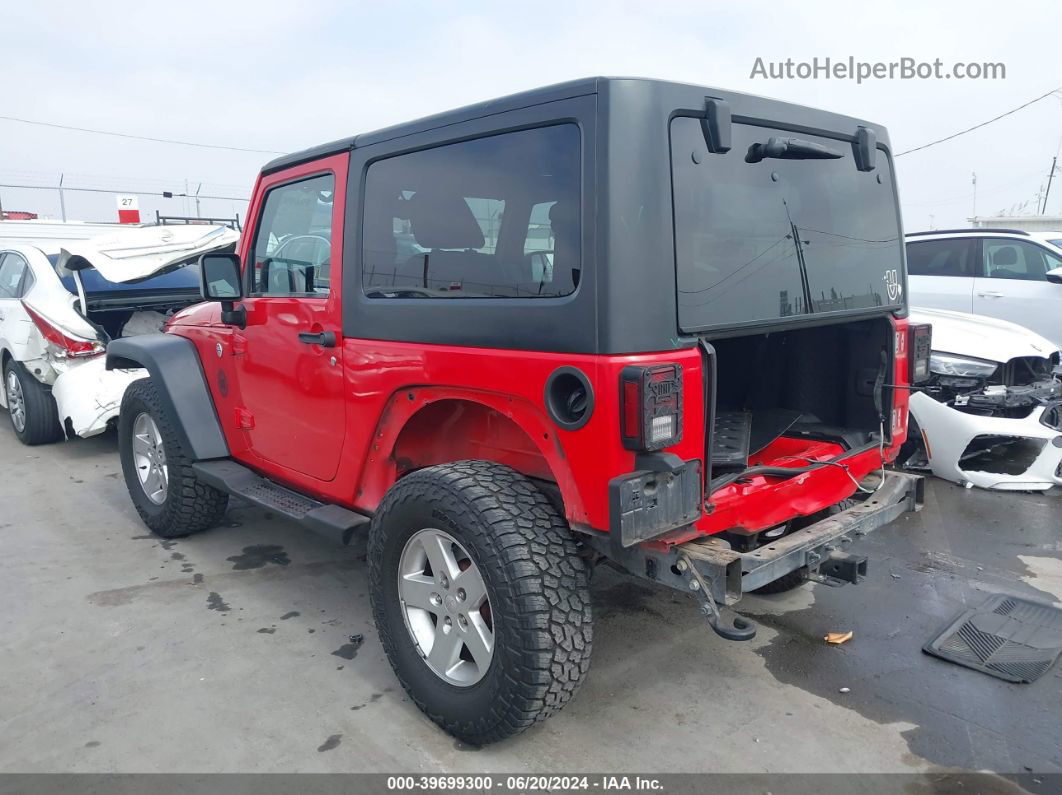 2014 Jeep Wrangler Sport Red vin: 1C4AJWAG5EL120642