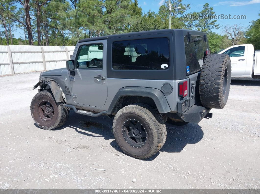 2014 Jeep Wrangler Sport Silver vin: 1C4AJWAG5EL138204