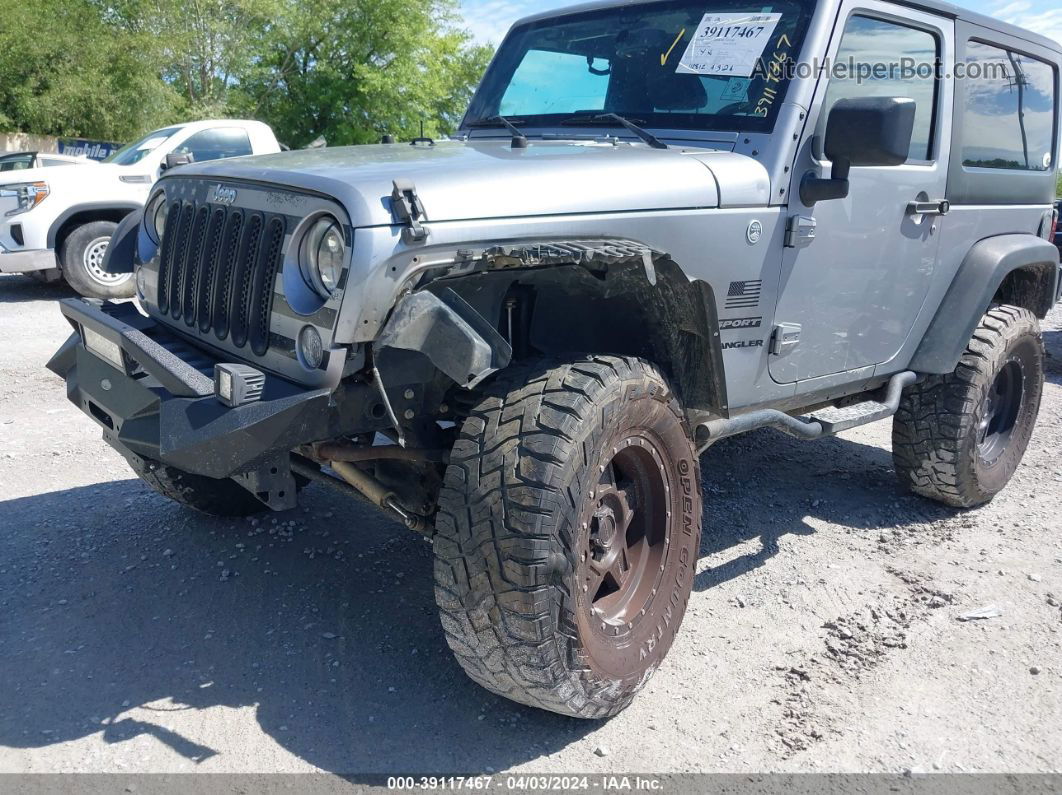 2014 Jeep Wrangler Sport Silver vin: 1C4AJWAG5EL138204