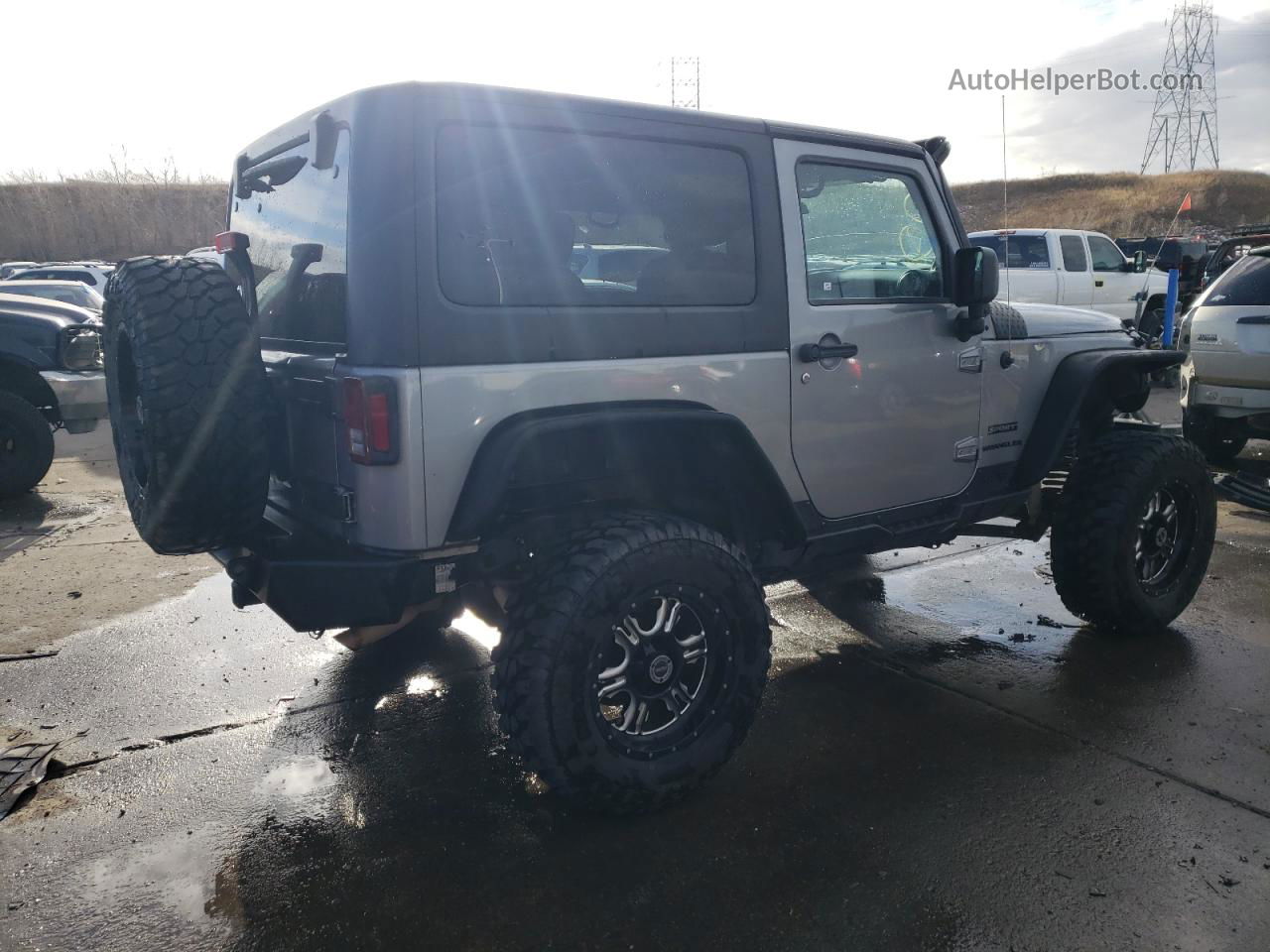 2014 Jeep Wrangler Sport Silver vin: 1C4AJWAG5EL155925