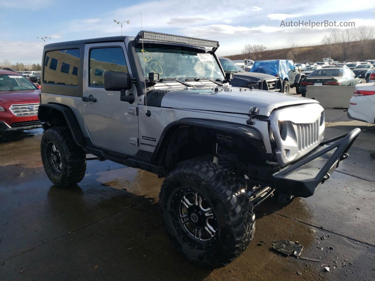 2014 Jeep Wrangler Sport Silver vin: 1C4AJWAG5EL155925