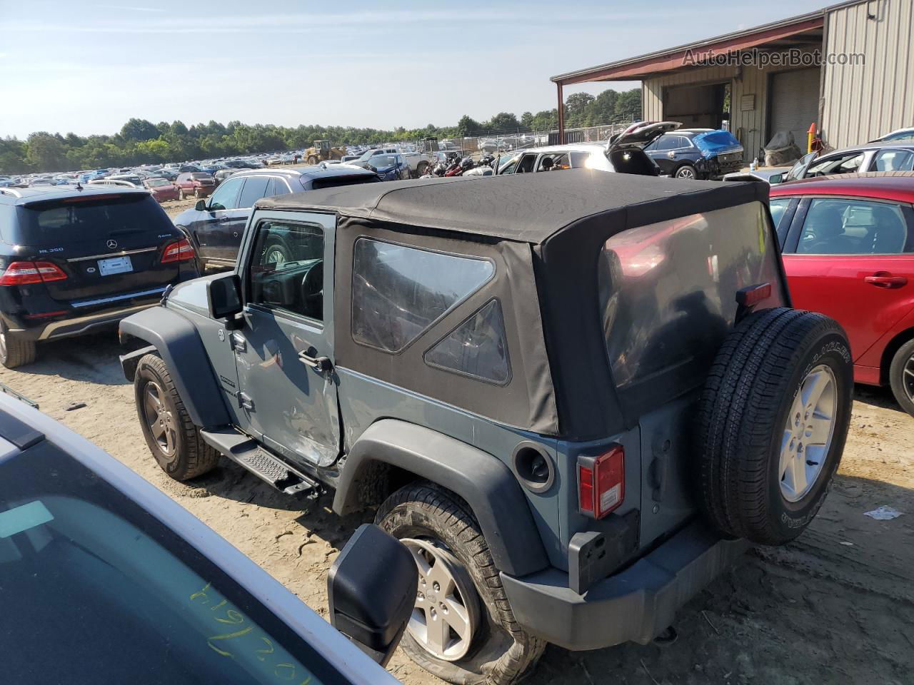 2014 Jeep Wrangler Sport Blue vin: 1C4AJWAG5EL184132